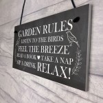 Garden Rules Sign Garden Signs Outside Hanging Summer House