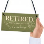 Garden Plaque Novelty Retirement Gift Hanging Door Greenhouse