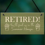 Summerhouse Sign Novelty Retirement Gift Hanging Door Garden