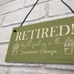 Summerhouse Sign Novelty Retirement Gift Hanging Door Garden