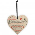 Thank You Mum Beautiful Handmade Keepsake Best Mum Gift