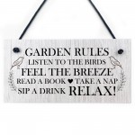 Garden Signs And Plaques For Outside Hanging Wood Sign Rules