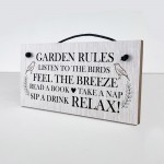 Garden Signs And Plaques For Outside Hanging Wood Sign Rules