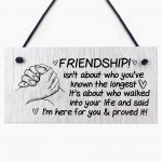 FRIENDSHIP SIGN Hanging Wood Plaque Best Friend Birthday Xmas