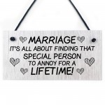 Funny Anniversary Gift For Him Her Wooden Sign Husband Wife Gift