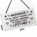 Funny Anniversary Gift For Him Her Wooden Sign Husband Wife Gift