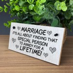 Funny Anniversary Gift For Him Her Wooden Sign Husband Wife Gift