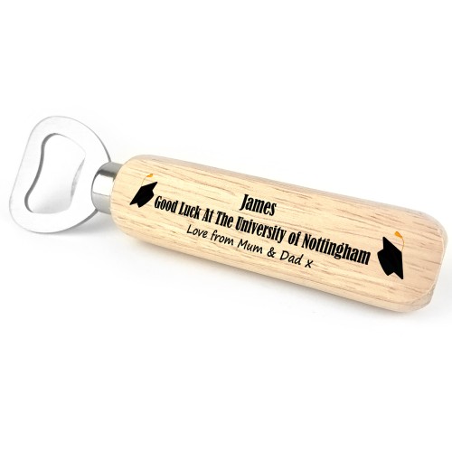 PERSONALISED University Bottle Opener Gift For Son Daughter