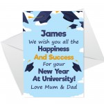 University Good Luck Card For Daughter Son Personalised