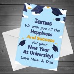 University Good Luck Card For Daughter Son Personalised