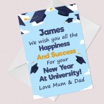 University Good Luck Card For Daughter Son Personalised