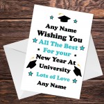 Personalised Good Luck At University Card Daughter Son Card