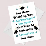 Personalised Good Luck At University Card Daughter Son Card