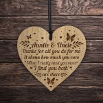 Auntie And Uncle Keepsake Gifts Engraved Heart Christmas Gift