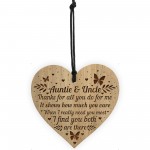 Auntie And Uncle Keepsake Gifts Engraved Heart Christmas Gift