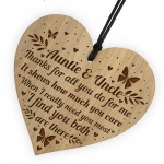 Auntie And Uncle Keepsake Gifts Engraved Heart Christmas Gift