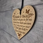 Auntie And Uncle Keepsake Gifts Engraved Heart Christmas Gift