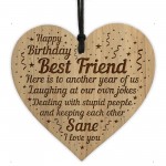 Birthday Gift For Best Friend Engraved Heart Friendship Sign