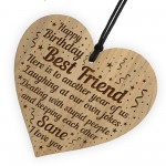 Birthday Gift For Best Friend Engraved Heart Friendship Sign