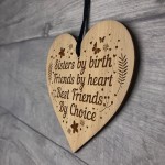 Sister Gifts Birthday Christmas Gift Card Engraved Heart Friend