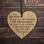 Step Brother Gift Funny Engraved Heart Step Brother Birthday