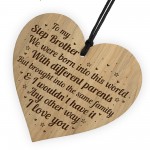 Step Brother Gift Funny Engraved Heart Step Brother Birthday