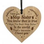 Step Sister Gifts Engraved Heart Step Sister Birthday Christmas