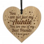 Auntie Birthday Card Engraved Heart Auntie Christmas Present