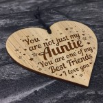 Auntie Birthday Card Engraved Heart Auntie Christmas Present