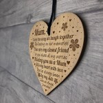 Mum Birthday Gift Mum Christmas Gift Card Engraved Heart Gift