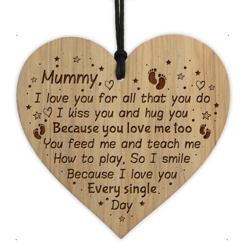 Gift For Mummy From Daughter Son Engraved Heart Mummy Gifts