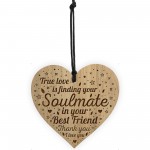 Soulmate Gift For Husband Wife Engraved Heart Best Friend Gifts