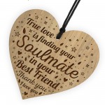 Soulmate Gift For Husband Wife Engraved Heart Best Friend Gifts