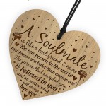 Soulmate Gifts Love Gift Engraved Heart Husband Wife Anniversary