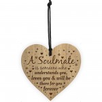 Soulmate Present Engraved Heart Anniversary Gifts For Him Her