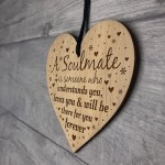 Soulmate Present Engraved Heart Anniversary Gifts For Him Her