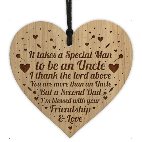 Present For Uncle Birthday Christmas Engraved Heart Novelty Gift