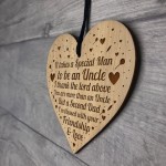 Present For Uncle Birthday Christmas Engraved Heart Novelty Gift