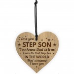 STEP SON GIFT For Birthday Christmas Love Gift Engraved Heart