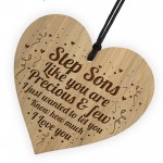 Step Son Present Engraved Heart Step Son Gift Ideas For Birthday