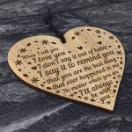 Anniversary Gift Card Engraved Heart Boyfriend Girlfriend Gift