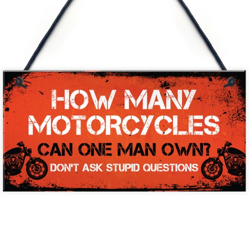 Biker Gifts Motorcycle Motorbike Accessories Man Cave Garage