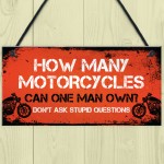 Biker Gifts Motorcycle Motorbike Accessories Man Cave Garage