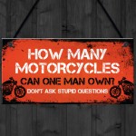 Biker Gifts Motorcycle Motorbike Accessories Man Cave Garage