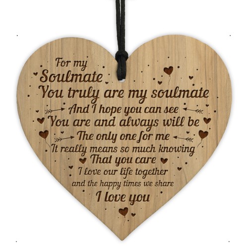 SOULMATE GIFT Engraved Heart Gift For Boyfriend Girlfriend