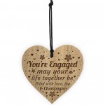 Youre Engaged Engraved Heart Engagement Gift For Couple