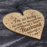 Worlds Best Husband Gift Engraved Heart Husband Birthday Xmas