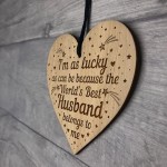 Worlds Best Husband Gift Engraved Heart Husband Birthday Xmas