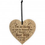 Worlds Best Wife Gift Engraved Heart Wife Birthday Christmas