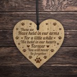 Pet Memorial Engraved Heart Plaque Hanging Decoration Dog Cat